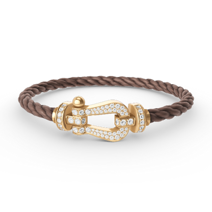 [Super CiCi ]FORCE LARGE HORSESHOE FULL DIAMOND BRACELET GOLD