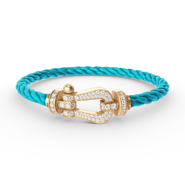 [Super CiCi ]FORCE LARGE HORSESHOE FULL DIAMOND BRACELET GOLD