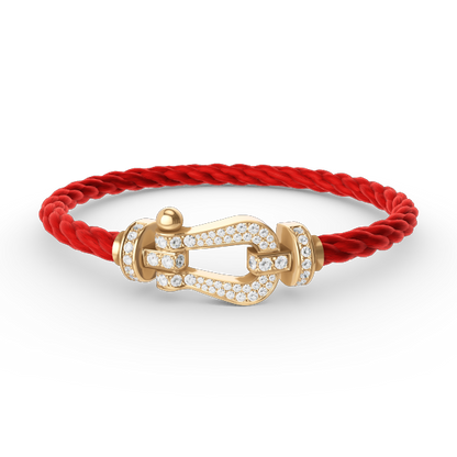 [Super CiCi ]FORCE LARGE HORSESHOE FULL DIAMOND BRACELET GOLD