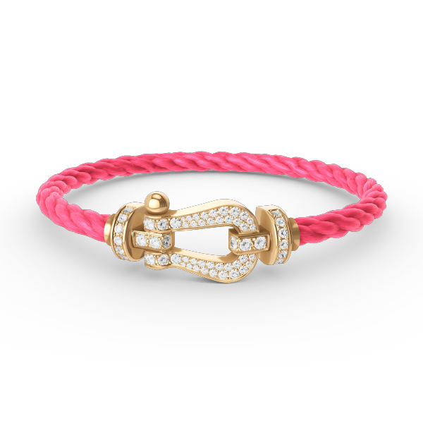 [Super CiCi ]FORCE LARGE HORSESHOE FULL DIAMOND BRACELET GOLD