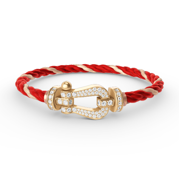 [Super CiCi ]FORCE LARGE HORSESHOE FULL DIAMOND BRACELET GOLD