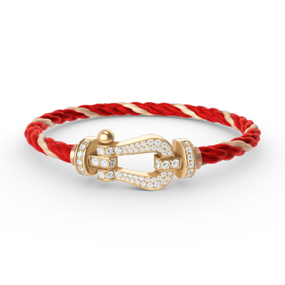 [Super CiCi ]FORCE LARGE HORSESHOE FULL DIAMOND BRACELET GOLD