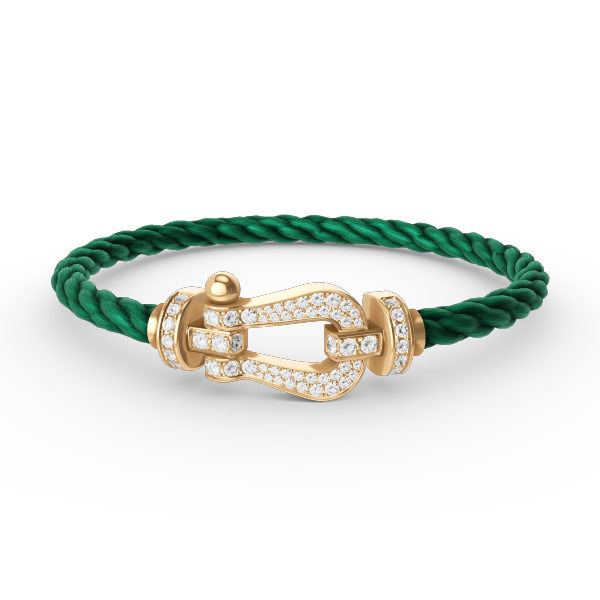 [Super CiCi ]FORCE LARGE HORSESHOE FULL DIAMOND BRACELET GOLD