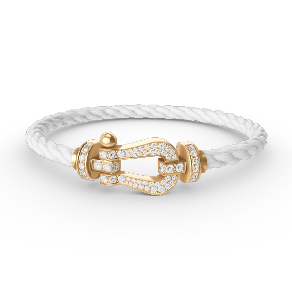 [Super CiCi ]FORCE LARGE HORSESHOE FULL DIAMOND BRACELET GOLD