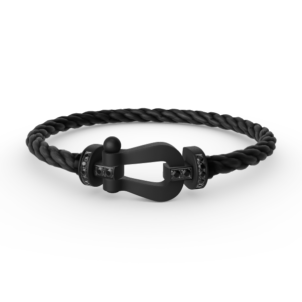 [Super CiCi ]FORCE LARGE SERIES HORSESHOE BLACK SAMURAI BRACELET