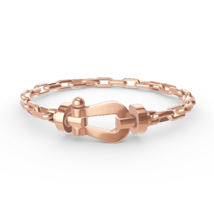 [Super CiCi ]FORCE LARGE HORSESHOE CLASP  METAL BRACELET