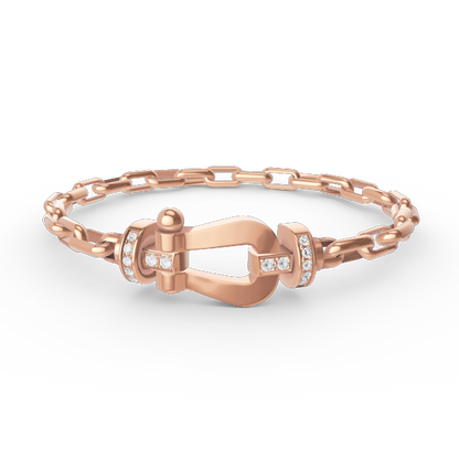 [Super CiCi ]FORCE LARGE HORSESHOE CLASP  METAL BRACELET