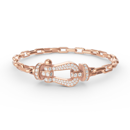 [Super CiCi ]FORCE LARGE HORSESHOE CLASP  METAL BRACELET