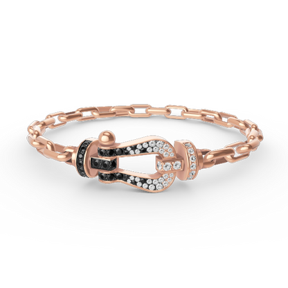 [Super CiCi ]FORCE LARGE HORSESHOE CLASP  METAL BRACELET
