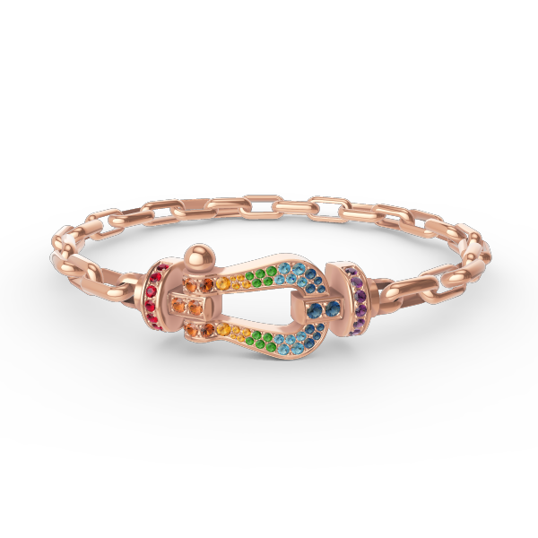 [Super CiCi ]FORCE LARGE HORSESHOE CLASP  METAL BRACELET