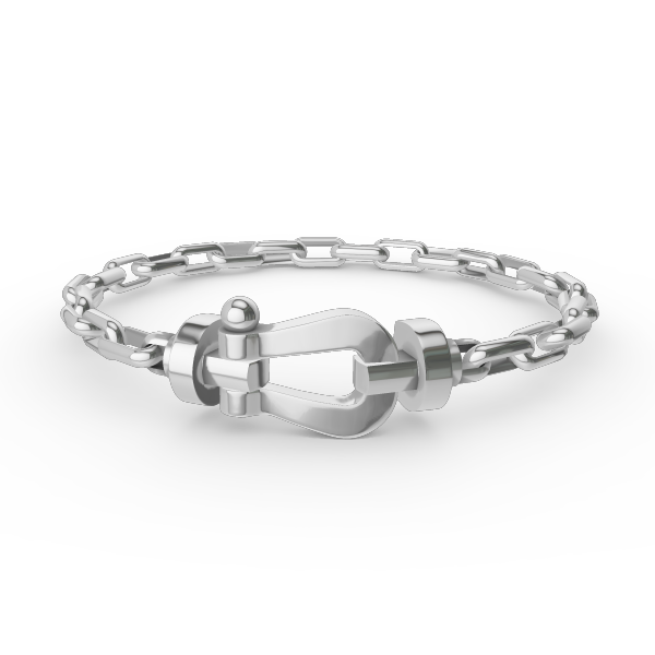 [Super CiCi ]FORCE LARGE HORSESHOE CLASP  METAL BRACELET