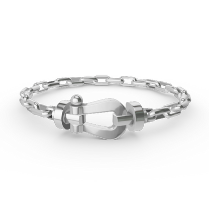 [Super CiCi ]FORCE LARGE HORSESHOE CLASP  METAL BRACELET