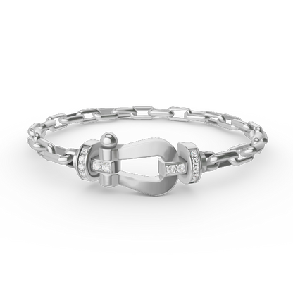 [Super CiCi ]FORCE LARGE HORSESHOE CLASP  METAL BRACELET