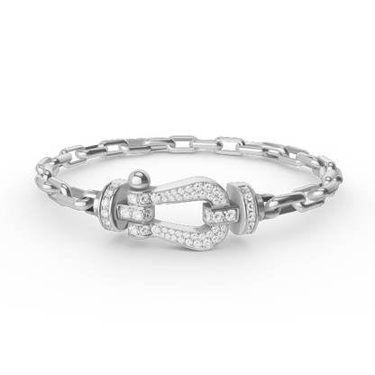 [Super CiCi ]FORCE LARGE HORSESHOE CLASP  METAL BRACELET