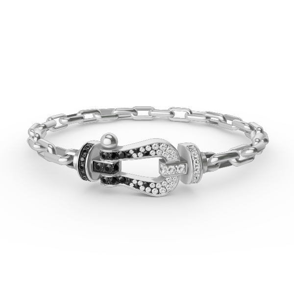 [Super CiCi ]FORCE LARGE HORSESHOE CLASP  METAL BRACELET