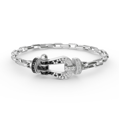 [Super CiCi ]FORCE LARGE HORSESHOE CLASP  METAL BRACELET