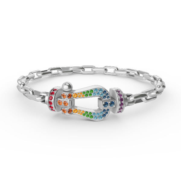 [Super CiCi ]FORCE LARGE HORSESHOE CLASP  METAL BRACELET