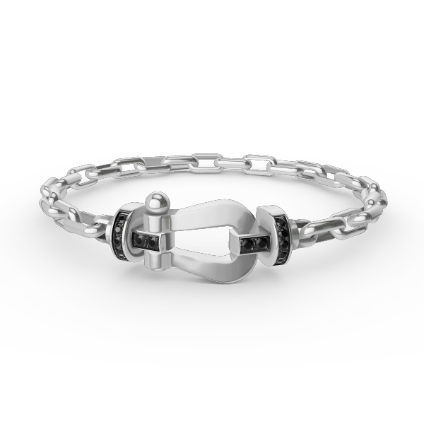 [Super CiCi ]FORCE LARGE HORSESHOE CLASP  METAL BRACELET