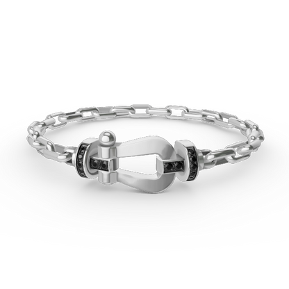 [Super CiCi ]FORCE LARGE HORSESHOE CLASP  METAL BRACELET