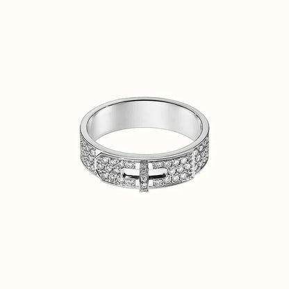 [Super CiCi ]KELLY SILVER DIAMOND RING