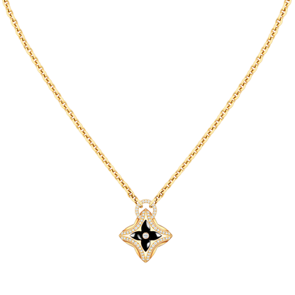 [Super CiCi ]STAR PEDANT PINK GOLD DIAMOND NECKLACE