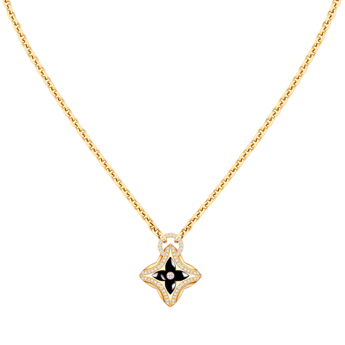 [Super CiCi ]STAR PEDANT PINK GOLD DIAMOND NECKLACE