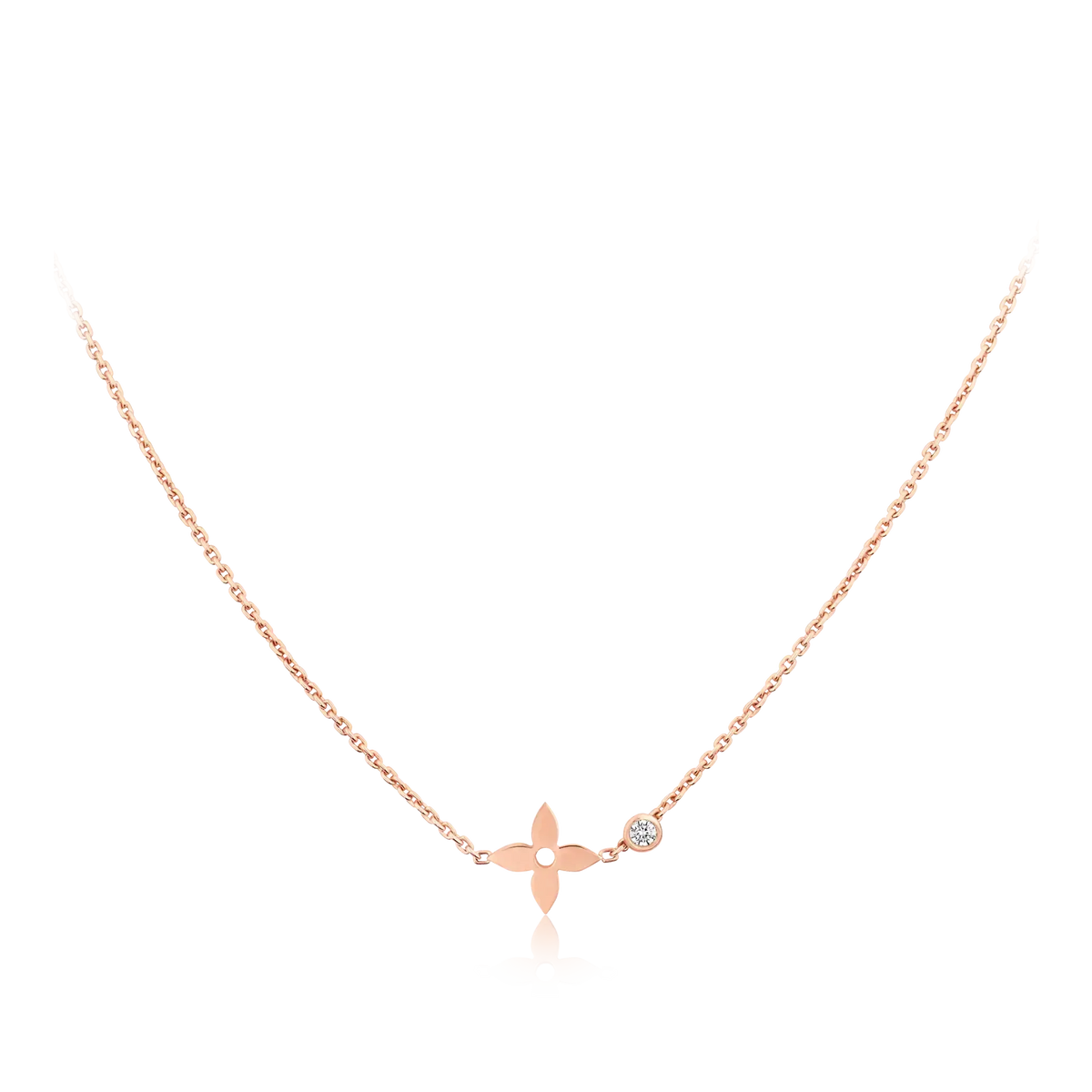 [Super CiCi ]BLOSSOM PENDANT PINK GOLD AND DIAMOND