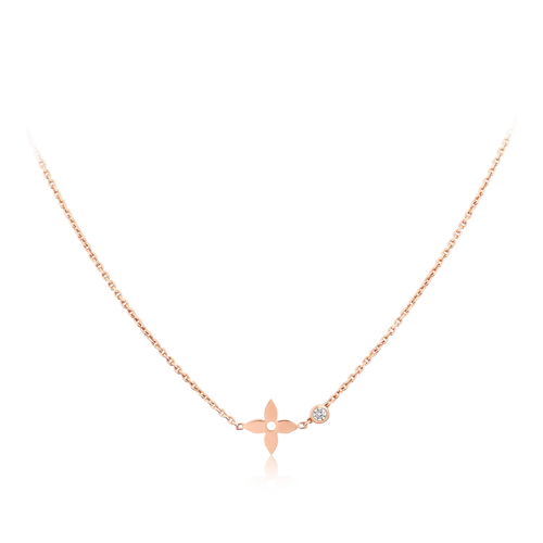[Super CiCi ]BLOSSOM PENDANT PINK GOLD AND DIAMOND