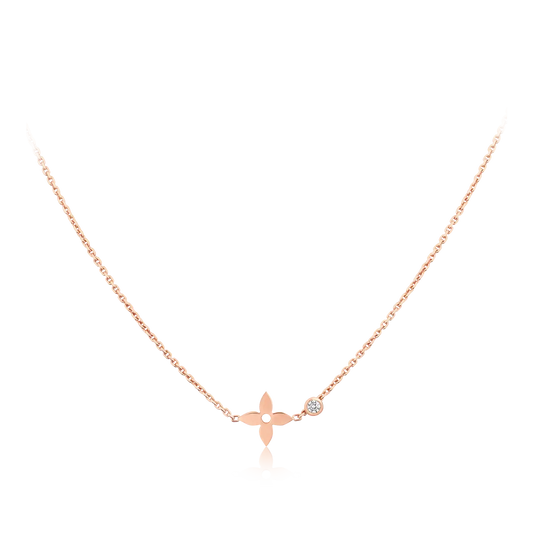 [Super CiCi ]BLOSSOM PENDANT PINK GOLD AND DIAMOND