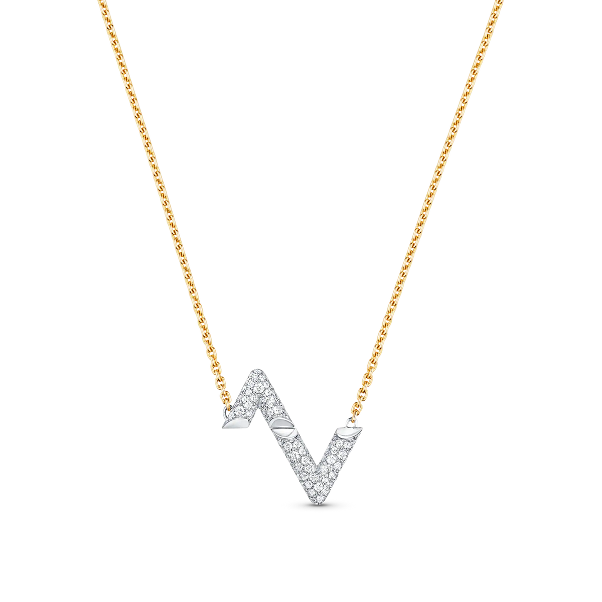 [Super CiCi ]VOLT SILVER DIAMOND PEDANT NECKLACE