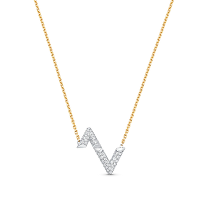 [Super CiCi ]VOLT SILVER DIAMOND PEDANT NECKLACE