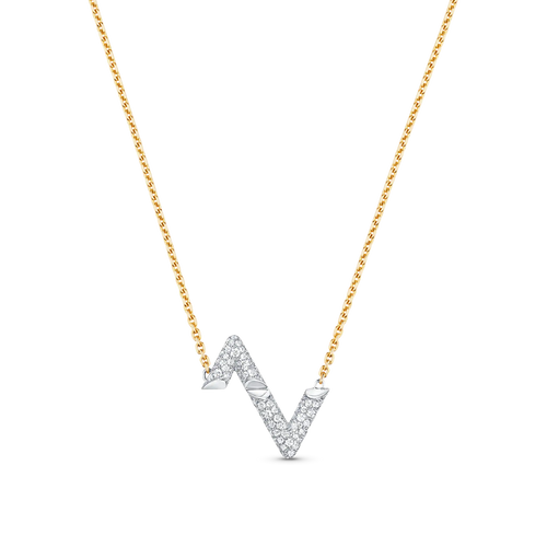 [Super CiCi ]VOLT SILVER DIAMOND PEDANT NECKLACE