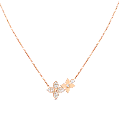 [Super CiCi ]STAR BLOSSOM NECKLACE PINK GOLD DIAMONDS