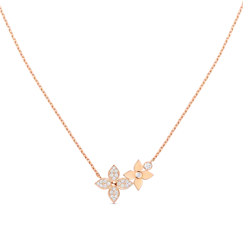 [Super CiCi ]STAR BLOSSOM NECKLACE PINK GOLD DIAMONDS