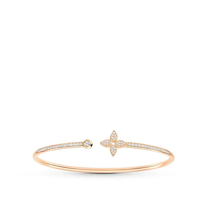 [Super CiCi ]IDYLLE PINK GOLD OPEN BRACELET DIAMOND PAVED