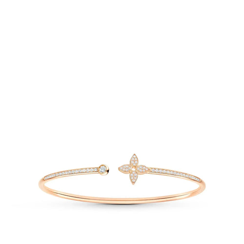[Super CiCi ]IDYLLE PINK GOLD OPEN BRACELET DIAMOND PAVED