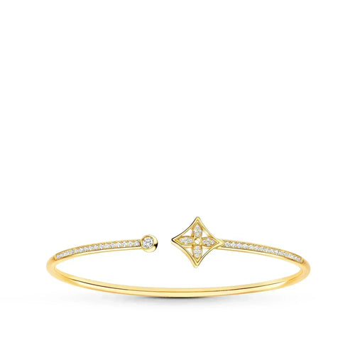[Super CiCi ]IDYLLE GOLD OPEN BRACELET DIAMOND PAVED