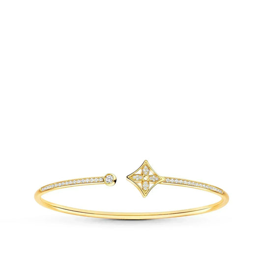 [Super CiCi ]IDYLLE GOLD OPEN BRACELET DIAMOND PAVED