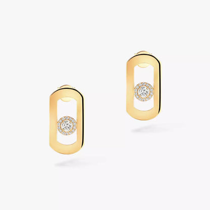 [Super CiCi]So Move Diamond Earrings in Yellow Gold