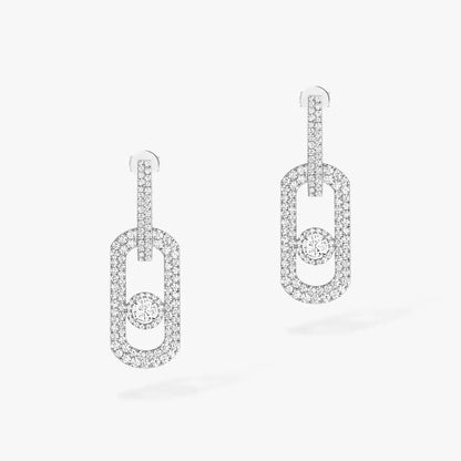 [Super CiCi]So Move XL Pave_-Set Diamond Pendant Earrings