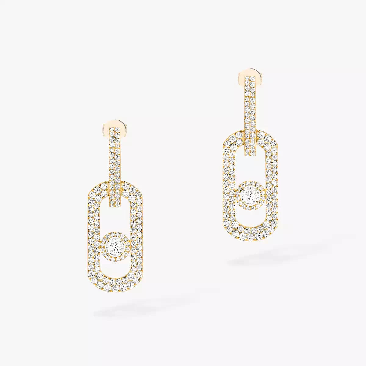 [Super CiCi]So Move XL Pave_-Set Diamond Pendant Earrings