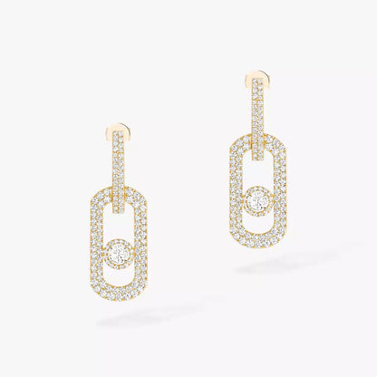 [Super CiCi]So Move XL Pave_-Set Diamond Pendant Earrings