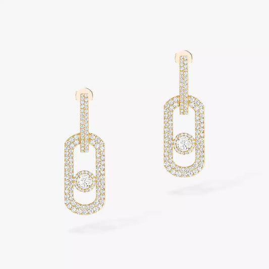 [Super CiCi]So Move XL Pave_-Set Diamond Pendant Earrings