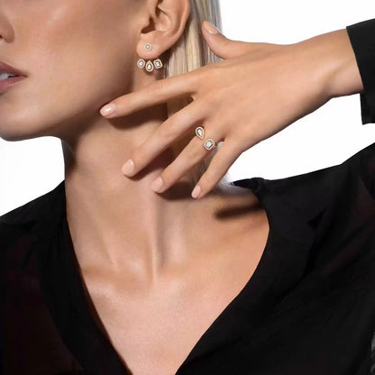 [Super CiCi] My Twin Trio  Diamond Earrings
