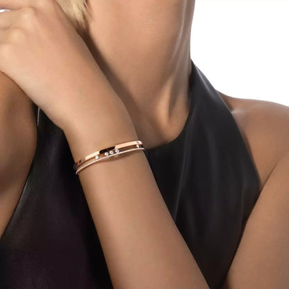 [Super CiCi]Move Romane Diamond Bangle Bracelet