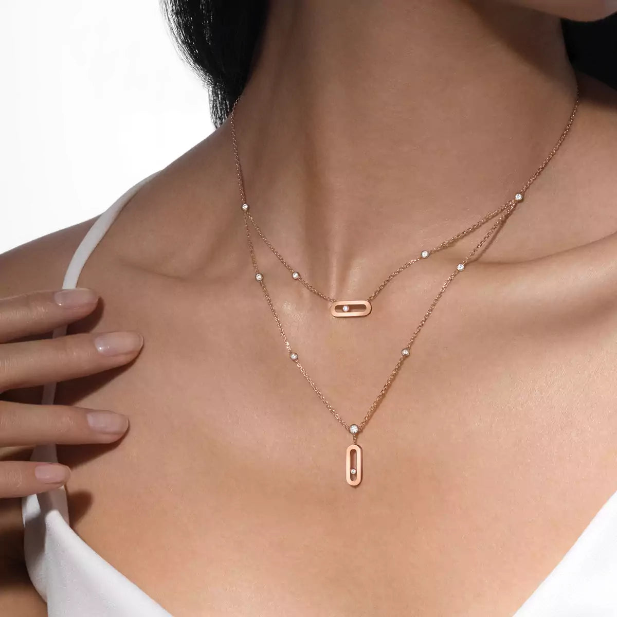 [Super CiCi] Move Uno Diamond Necklace