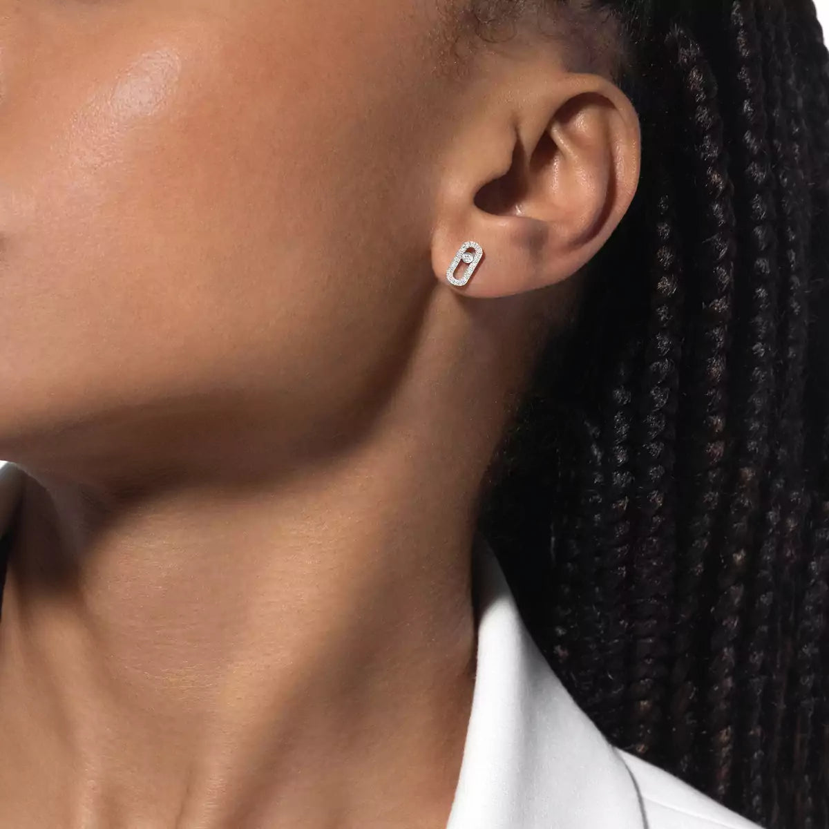 [Super CiCi]Move Uno Diamond Earrings