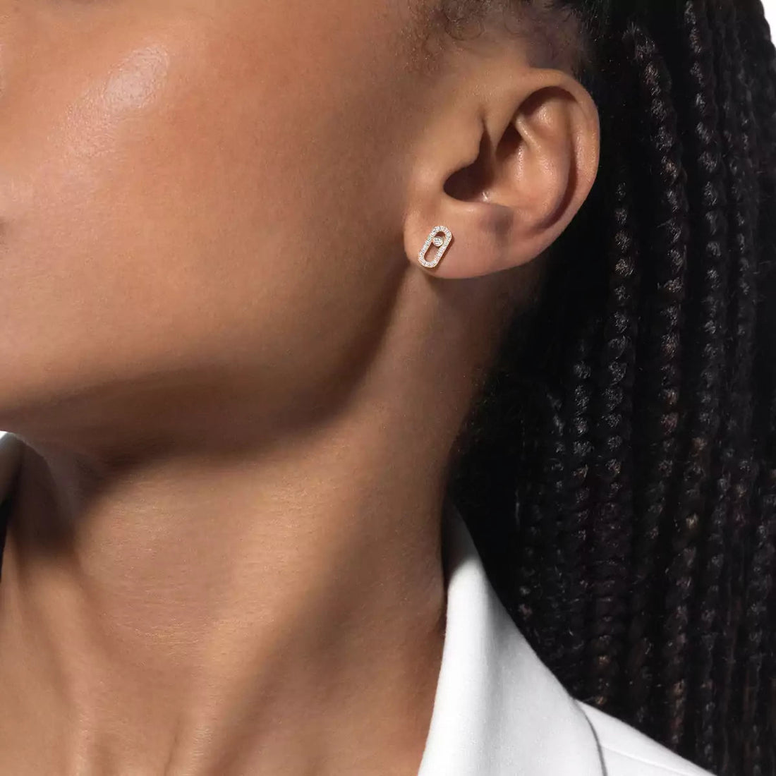 [Super CiCi]Move Uno Diamond Earrings