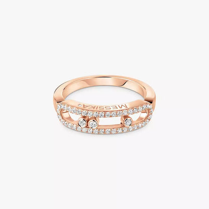 [Super CiCi] Baby Move Gold Diamond Pave_ Ring