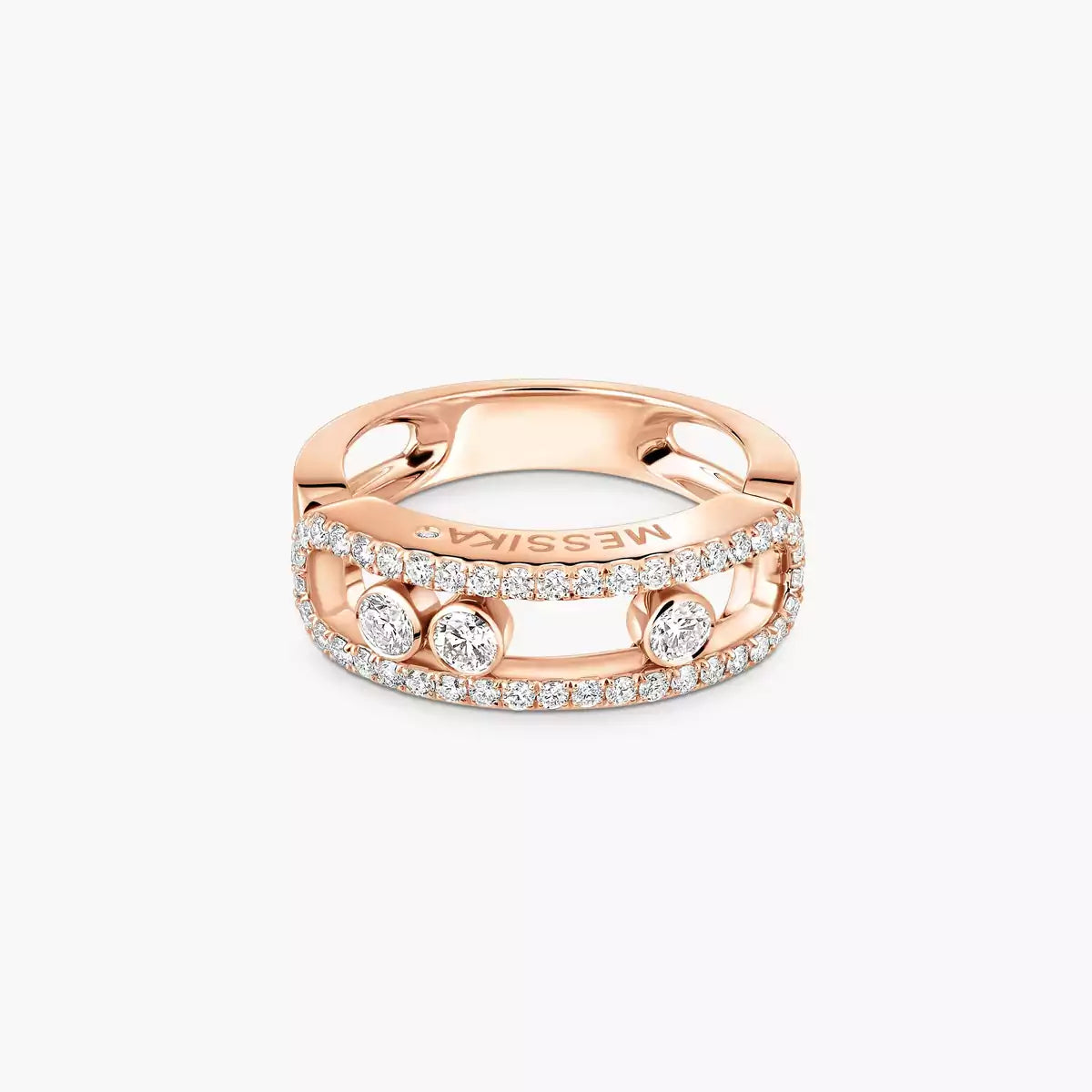[Super CiCi] Move Gold Diamond Pave_ Ring